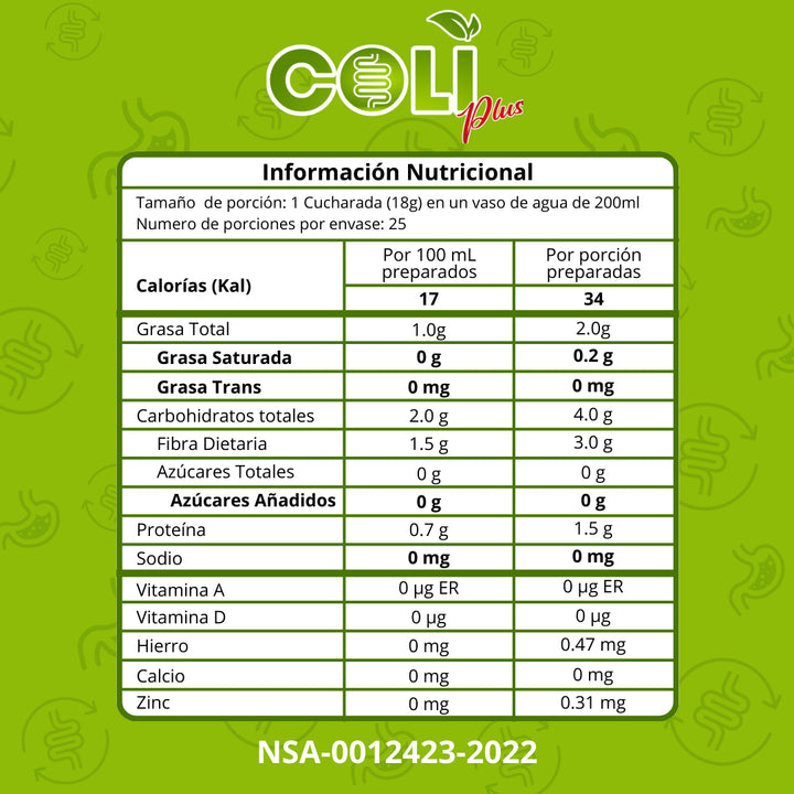 COLI PLUS - LIMPIA COLON - DESINFLMA - DESCARGA PESO 100% NATURAL