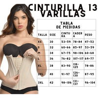 CINTURILLA RELOJ DE ARENA: 13 VARILLAS+TRIPLE AJUSTE+CIERRE